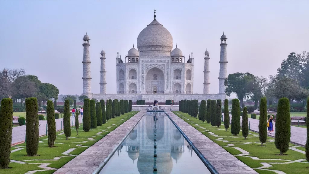 Taj Mahal. Explore the Golden Triangle in India Delhi, Agra, and Jaipur Adventure.