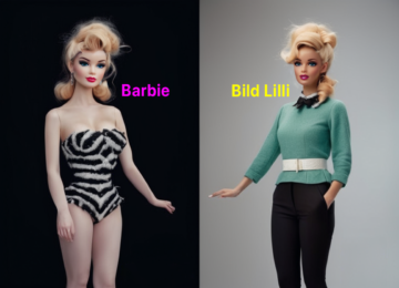 barbie and Bild Lilli standing side by side